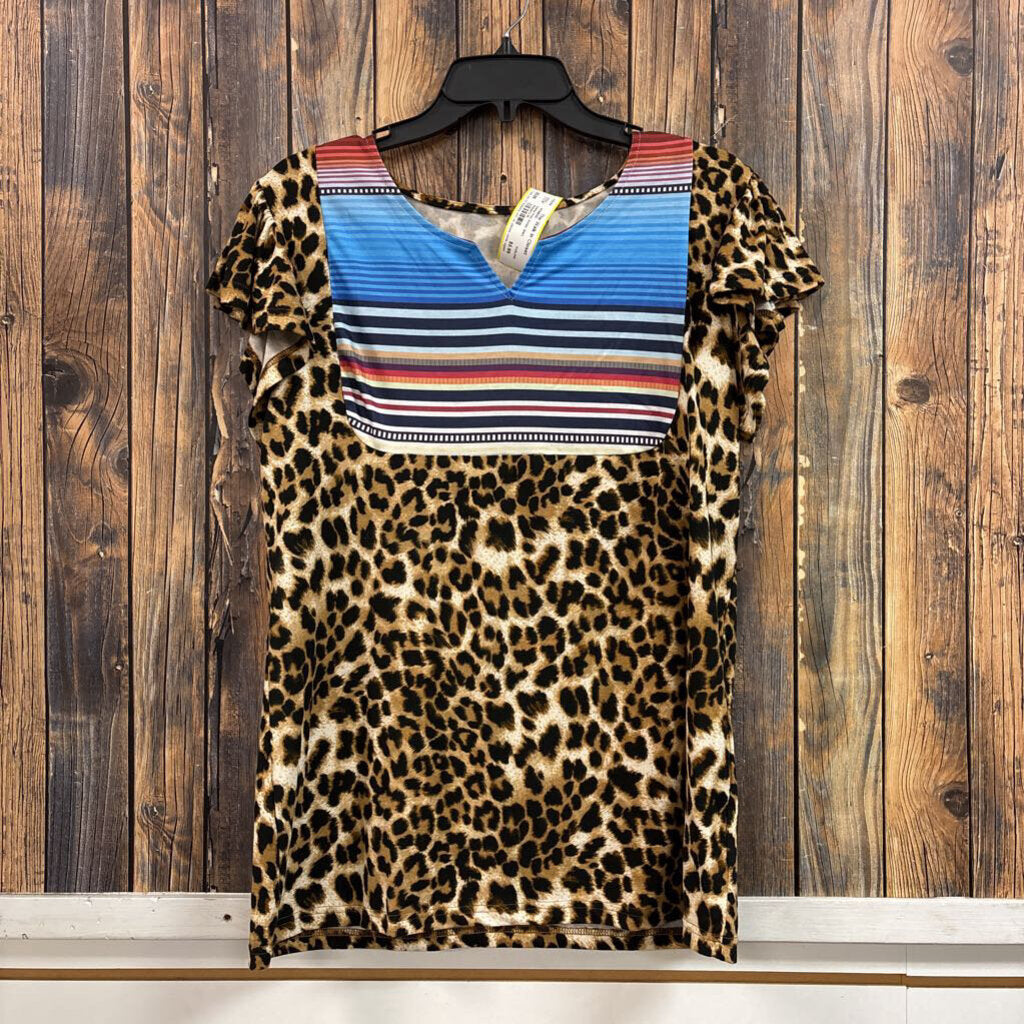 Animal Print Aztec Shirt, Women's M
