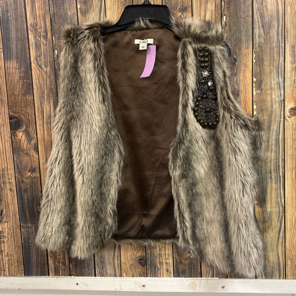 Cato Faux Fur Vest, Women's L