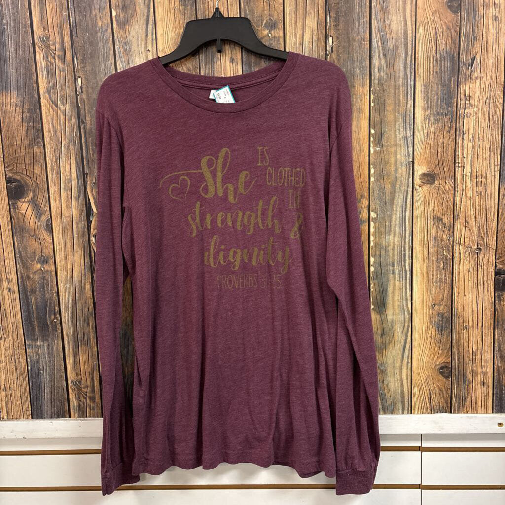 Proverbs 31:25 Shirt, Women's L