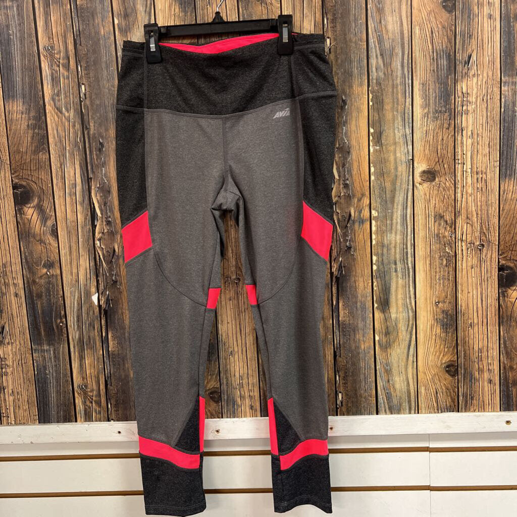 Avia Grey/Pink Leggings, Womens M