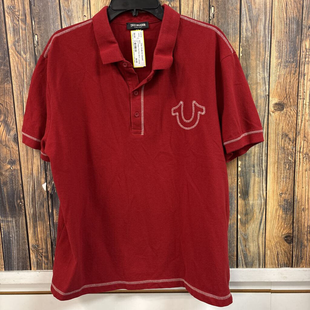 True Religion Red Polo, Men's XL