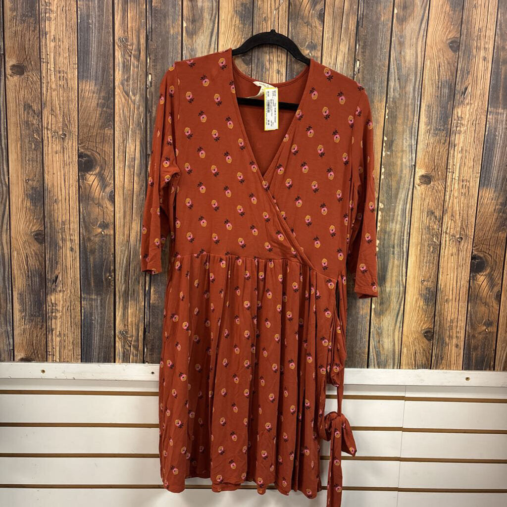 Matilda Jane Rust Floral Dress, Womens L