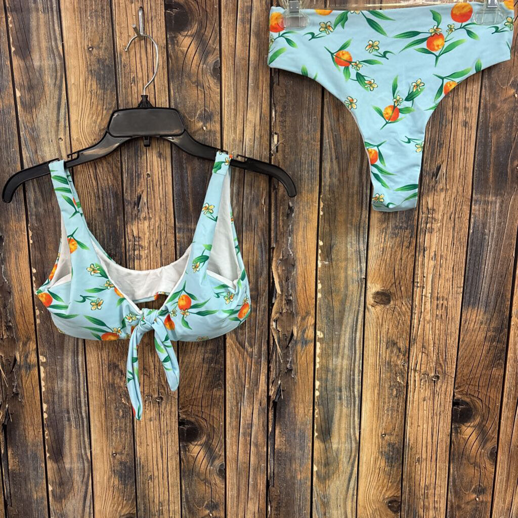 Peach 2 Piece Swimsuit, Women's M