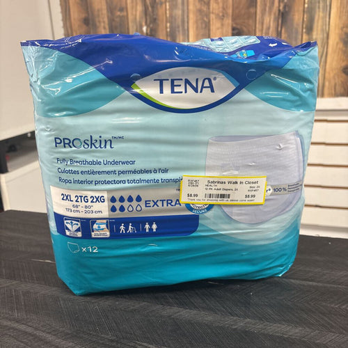 12 PK Adult Diapers, 2X