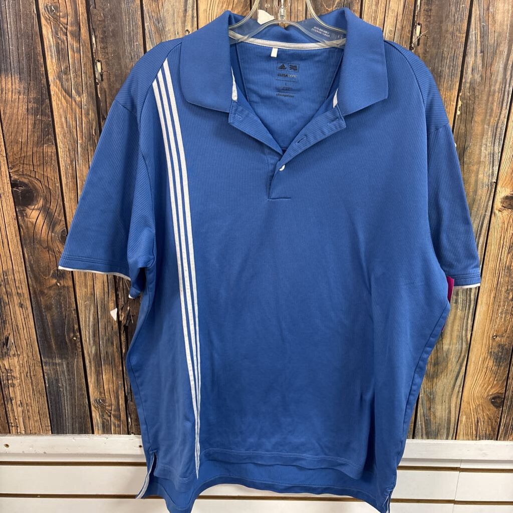 Adidas Blue Polo, Mens L