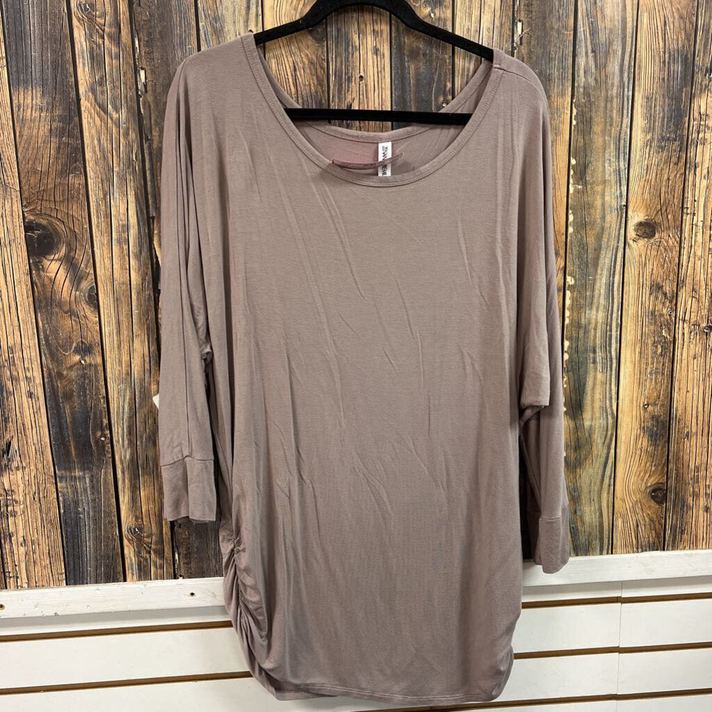 Zenana Brown Top, Womens XL
