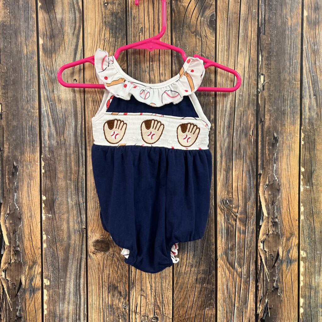 Baseball Boutique Onesie, Girls 3-6M