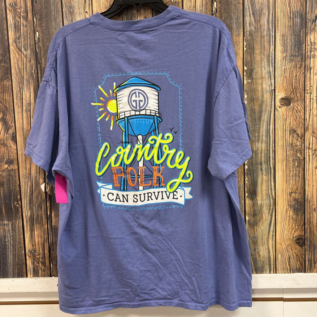 Girlie Girl Country Folk Tee, Women's 2X