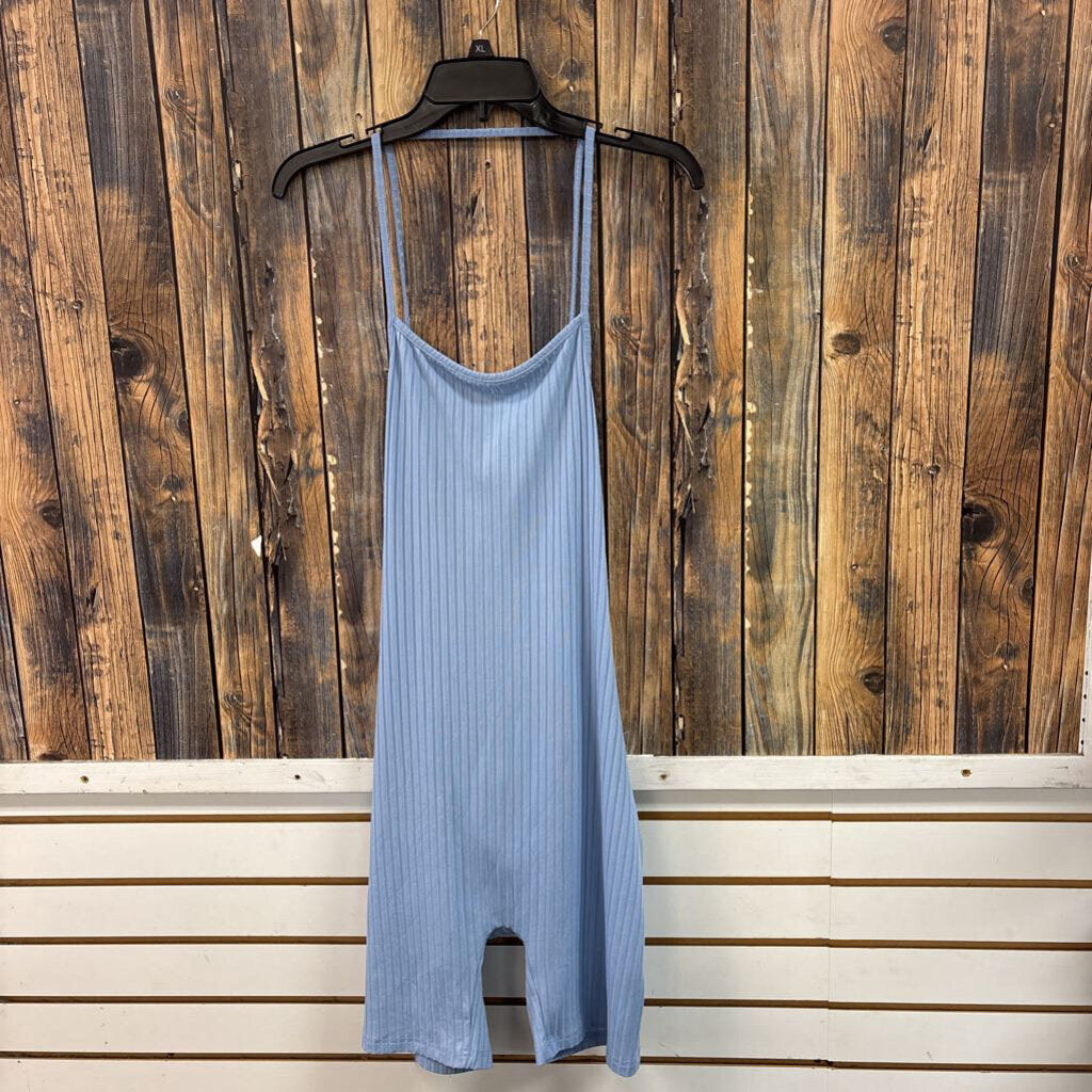 Blue Ribbed Jumper, Womens XL