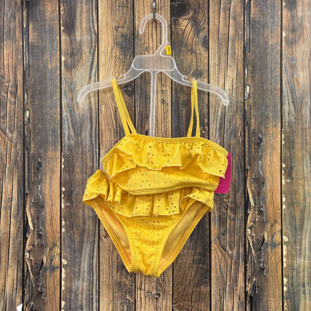 Yellow Crochet Eyelet 2PC, Girls 5