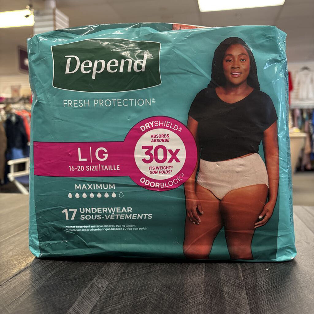 Depend Underwear, Size L (2)
