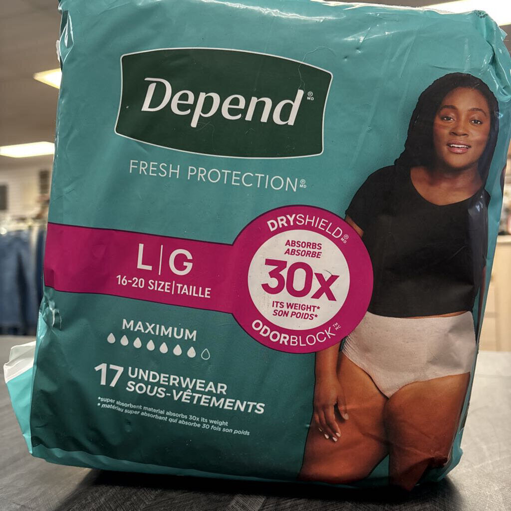 Depend Underwear, Size L (1)