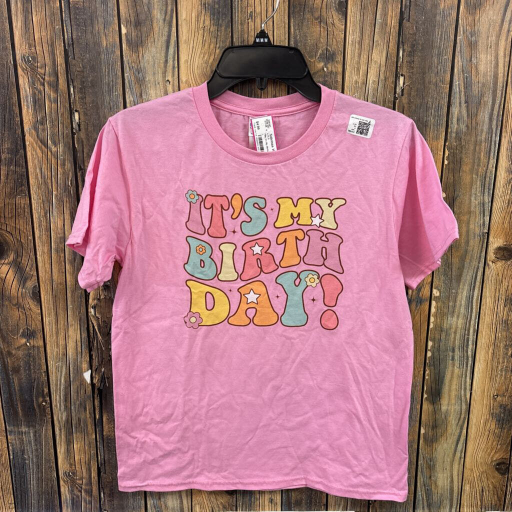 Pink It's My Birthday Tee, Girls L