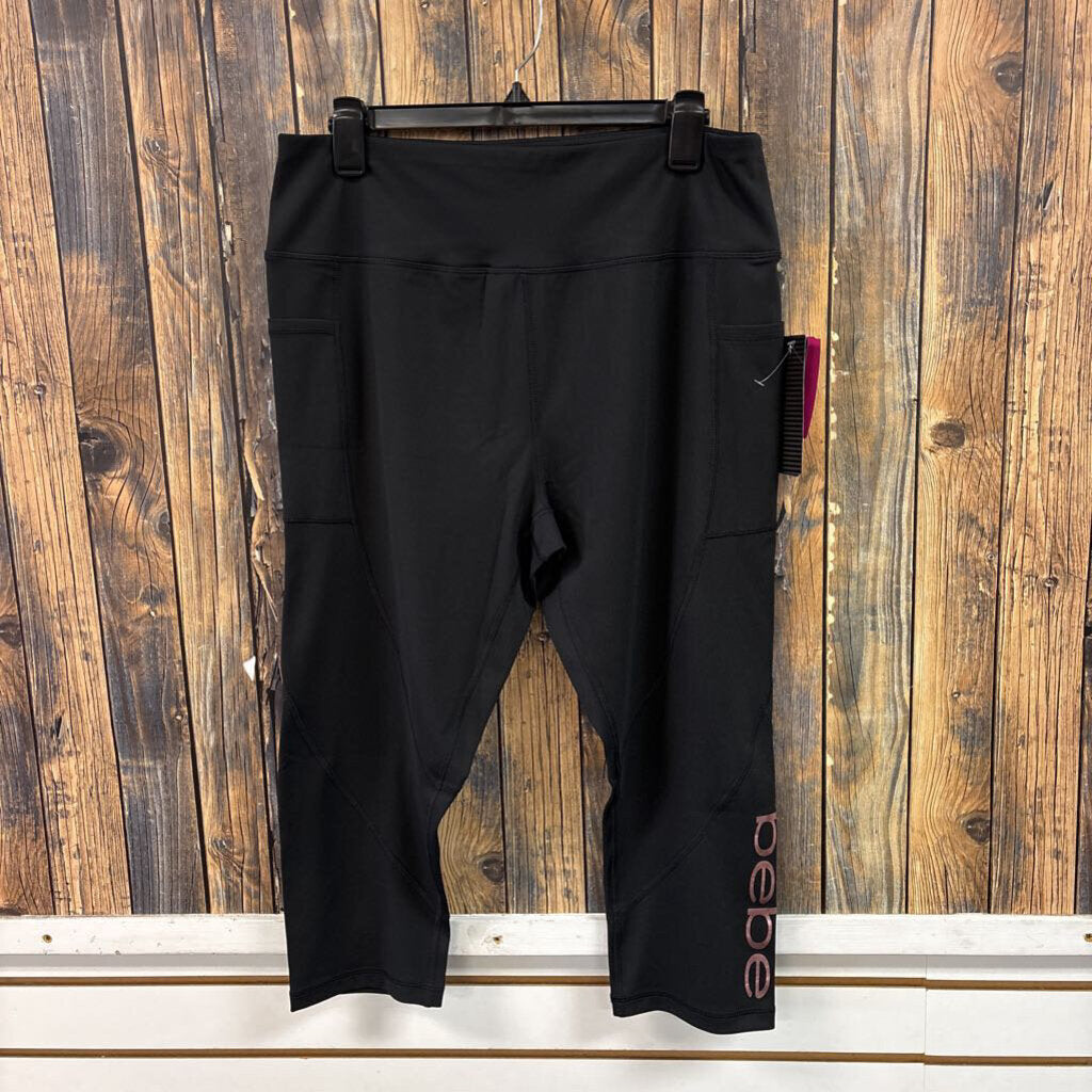 NWT Bebe Black Capris, Womens 2X