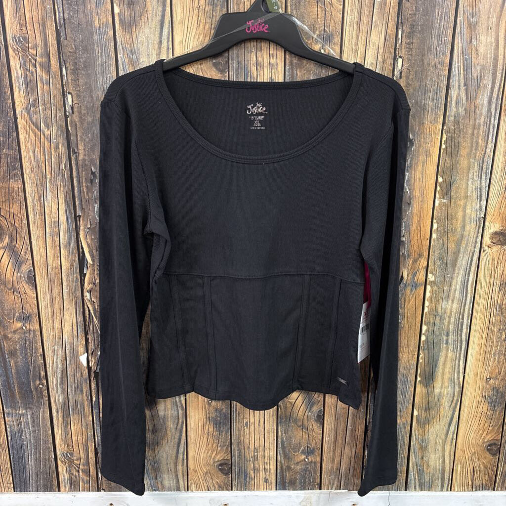 NWT Justice Black Top, Girls 16-18