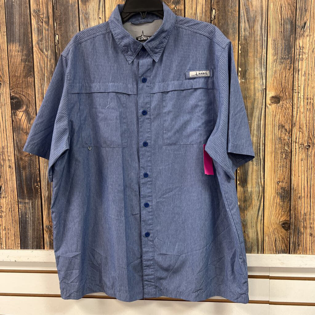 Habit Soft Blue Polo, Mens L