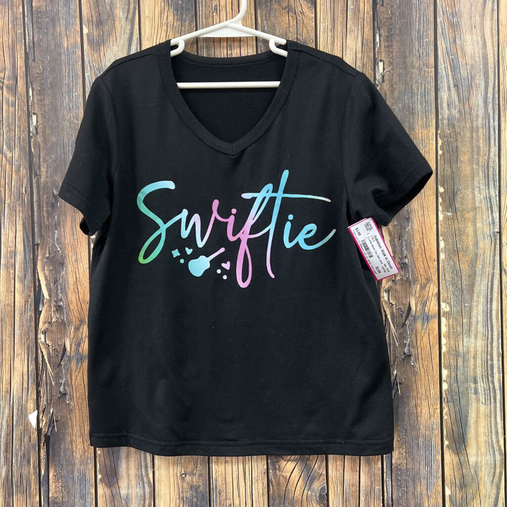Swiftie Black Tee, Girls 10/12