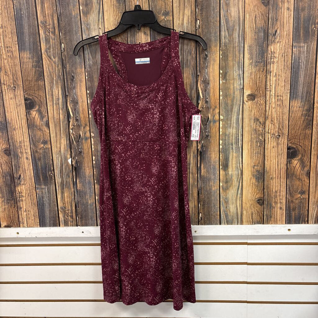 Columbia Maroon Speckled Dress, Womens S