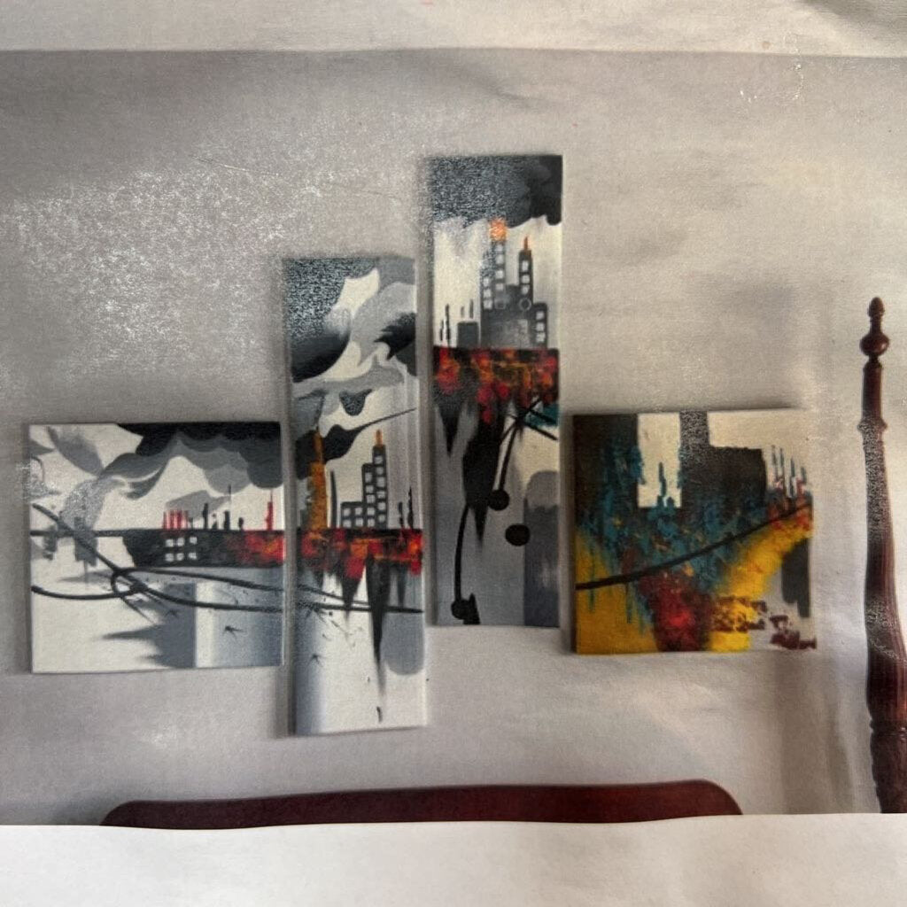 4 PC Artwork Set - NO SHIP - 20x20 & 40x11