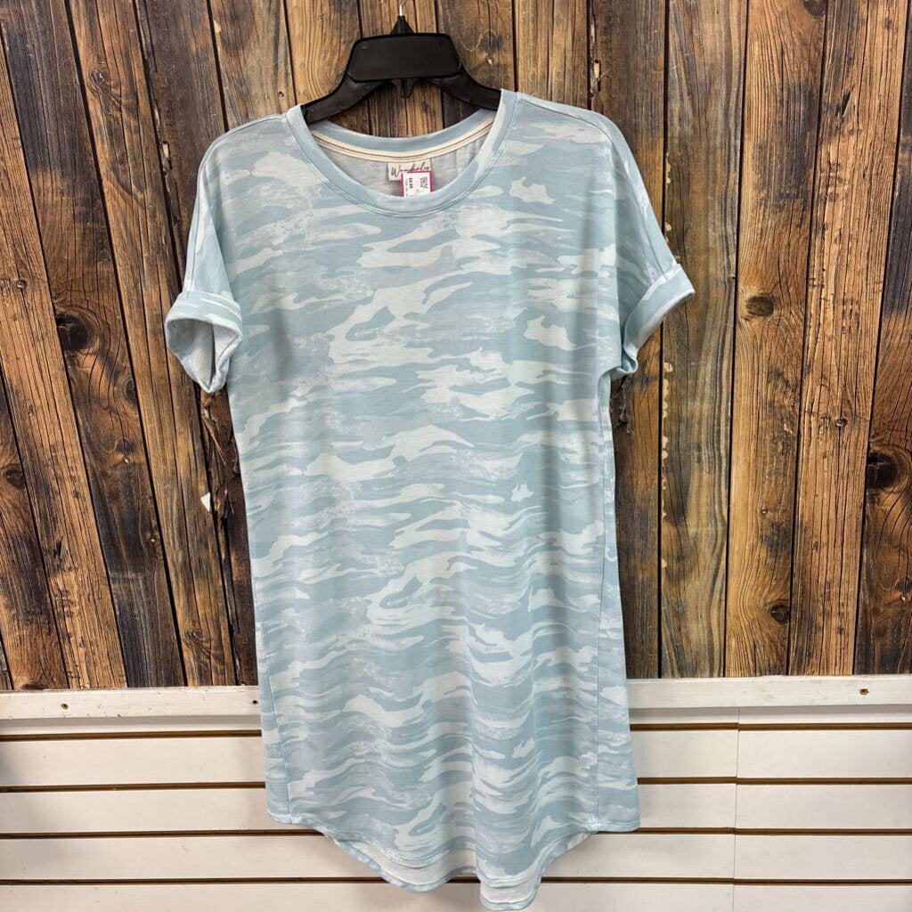 Wonderly Soft Blue Camo Dress, Womens S