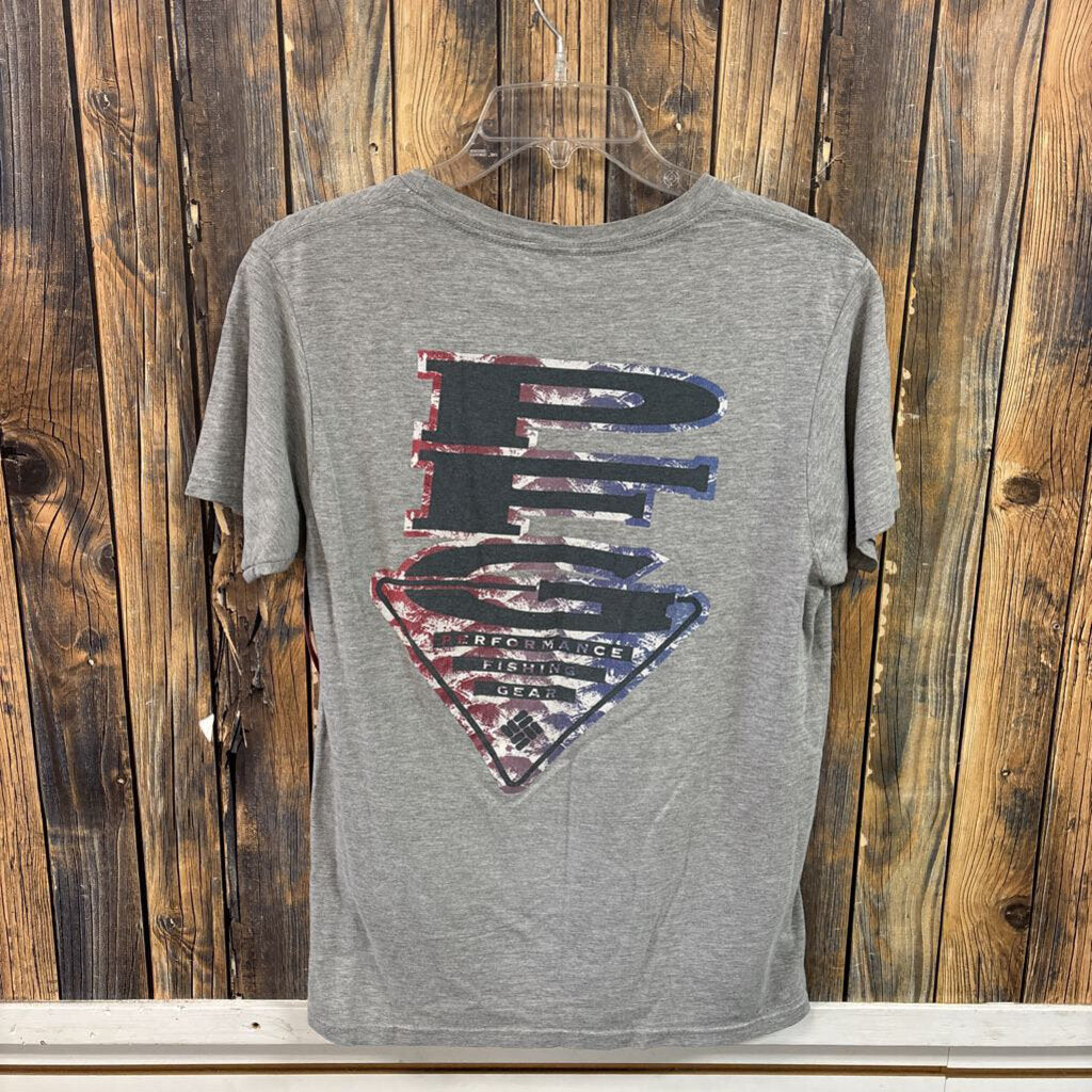 Columbnia Grey PFG Tee, Mens S