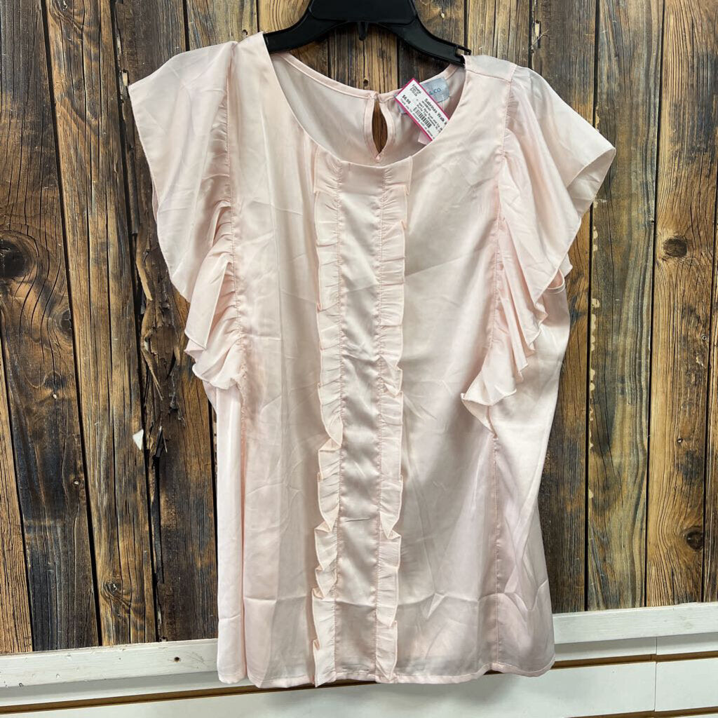 NWT Blue Rush and Co. Blush Ruffle Top, Womens XL (1)