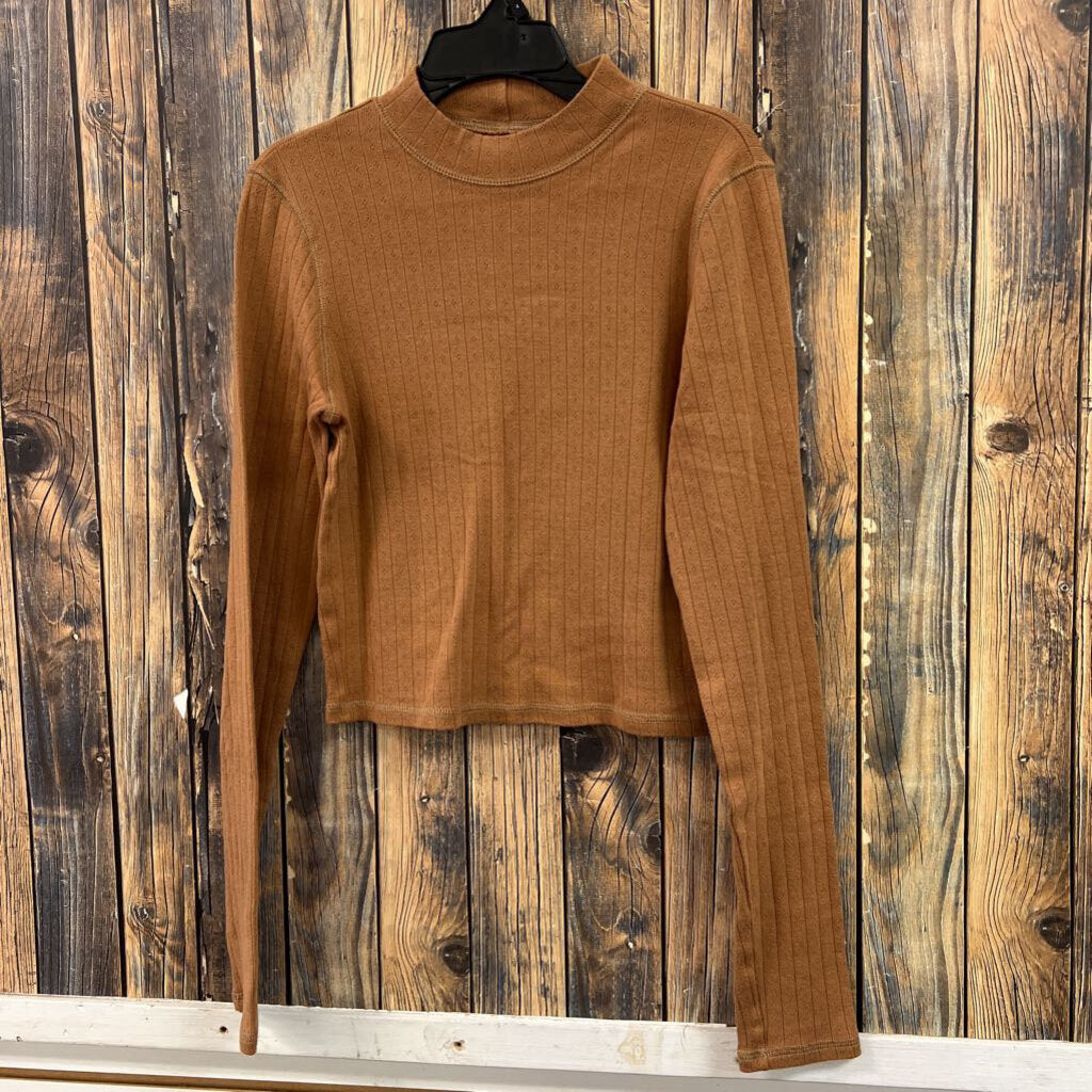 American Eagle Brown Textured Top, Womens M