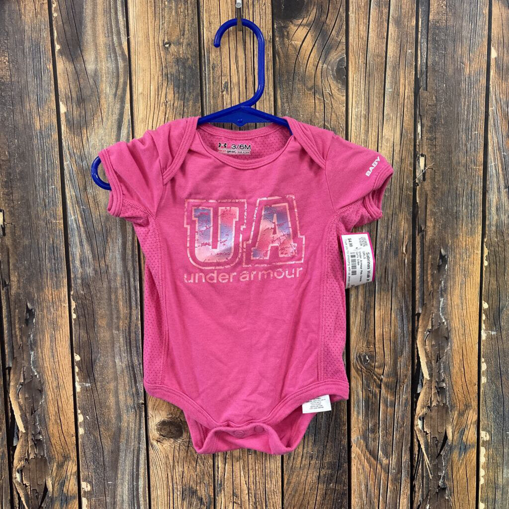 Under Armour Pink Onesie, Girl's 3/6m