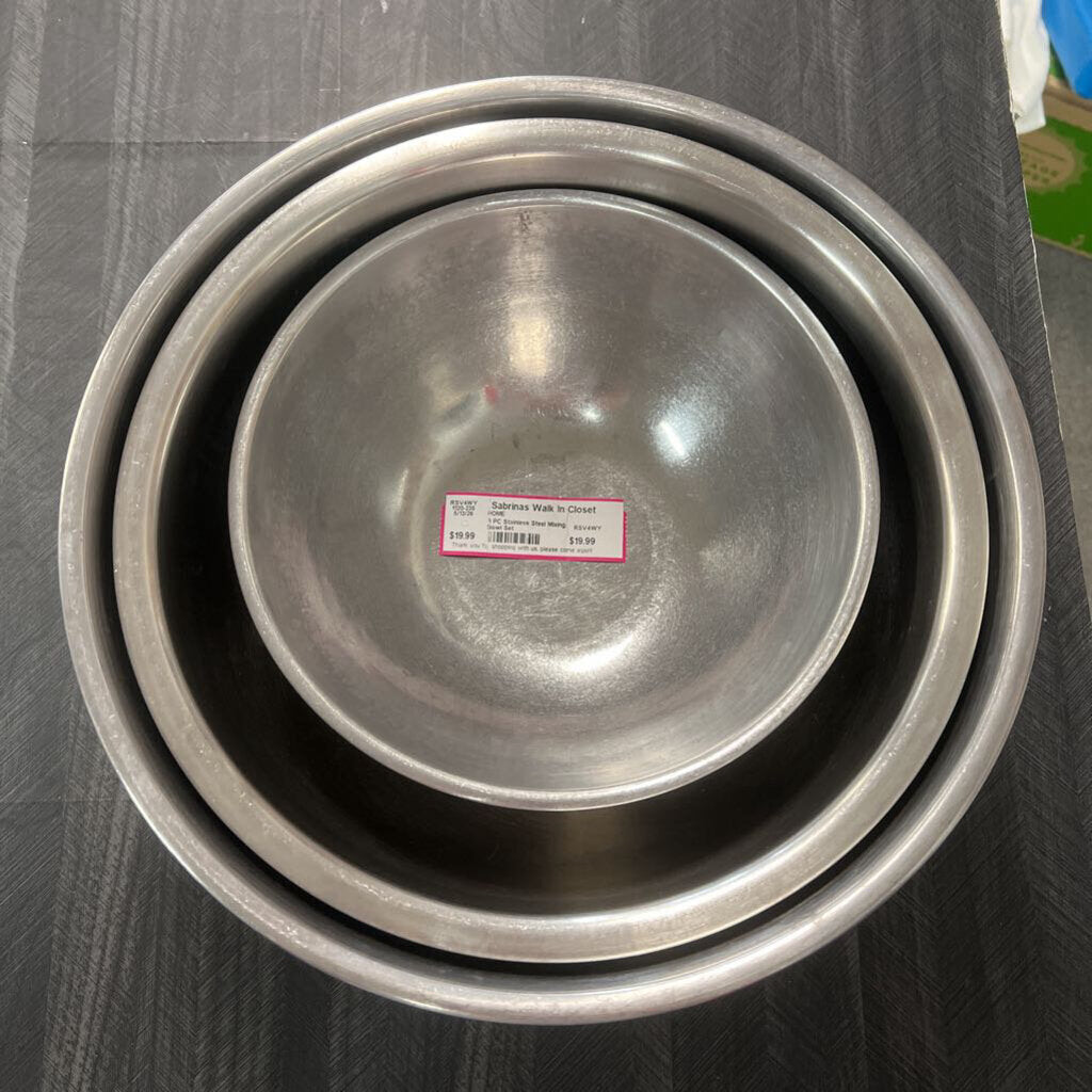 3 PC Stainless Steel Mixing Bowl Set