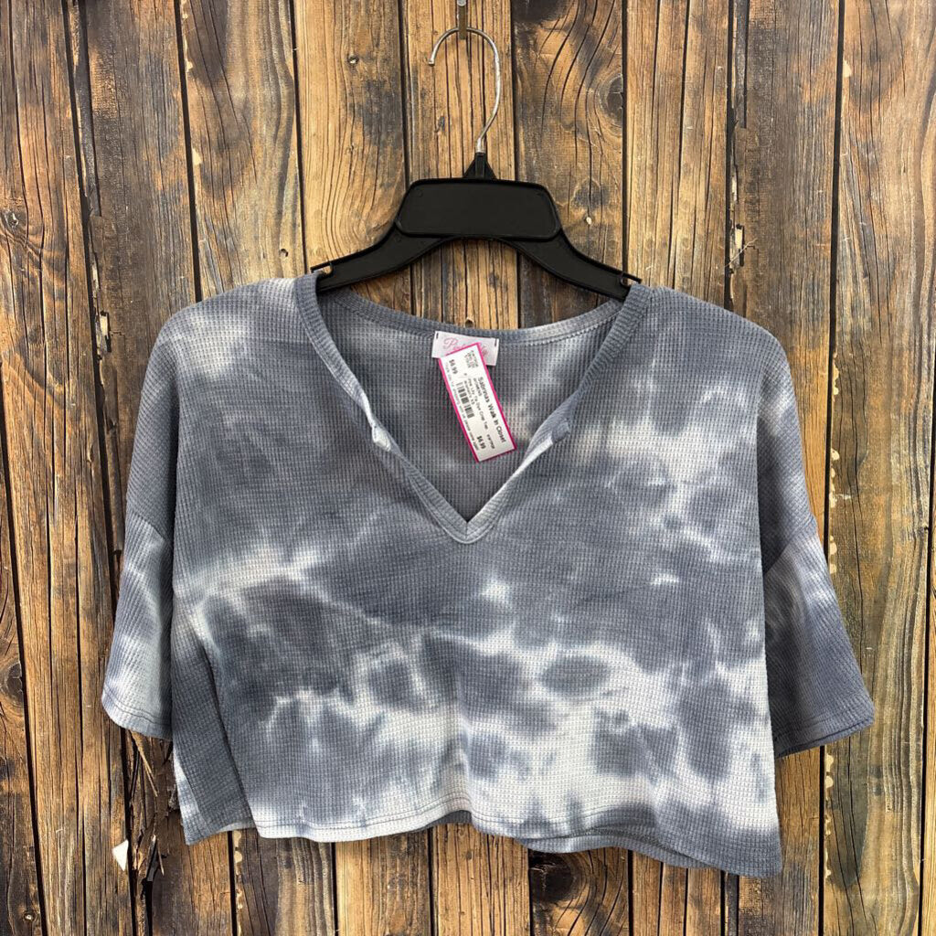 Pink Lily Tie Dye Crop Top, Women's XS