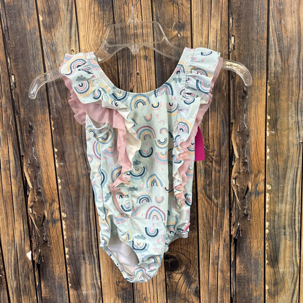 Ruffle Butts Rainbow Swimsuit, Girl's 6