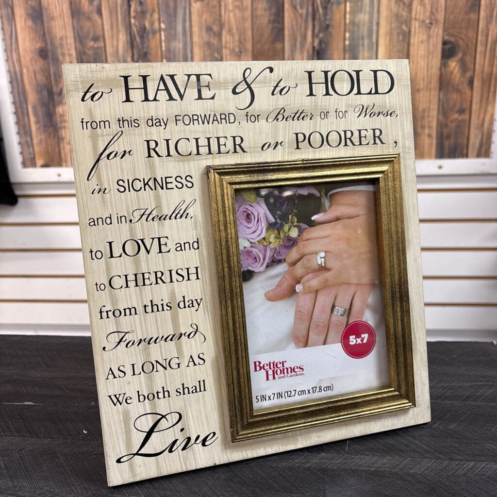 To Have and To Hold Frame, New5x7in