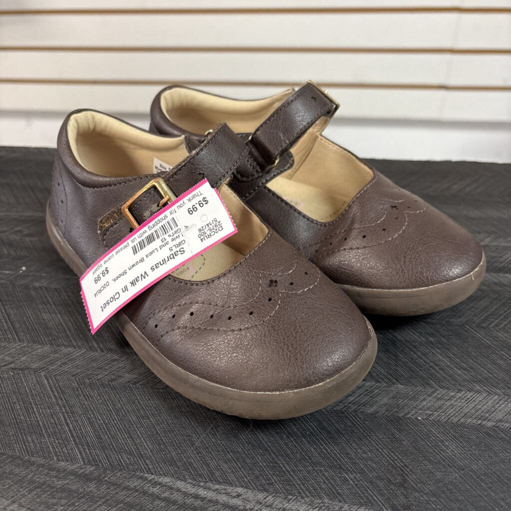 Livie and Luca Brown Shoes, Girl's 13