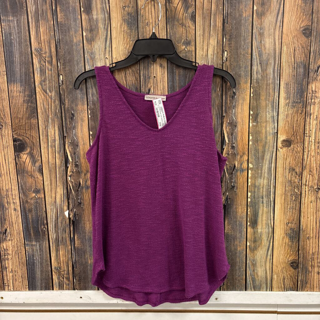 Zenana Purple Tank, Womens L