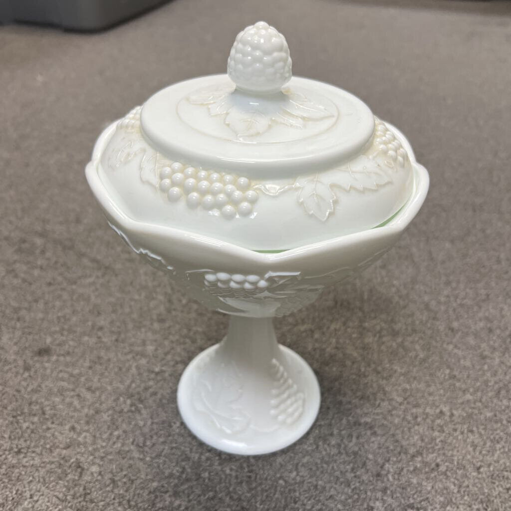 Indiana Milk Glass Candy Dish; No Ship