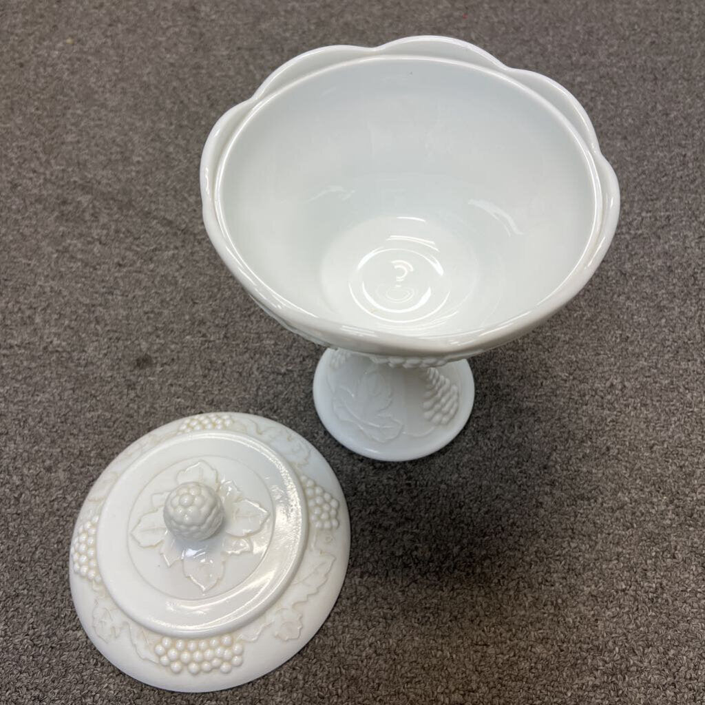 Indiana Milk Glass Candy Dish; No Ship