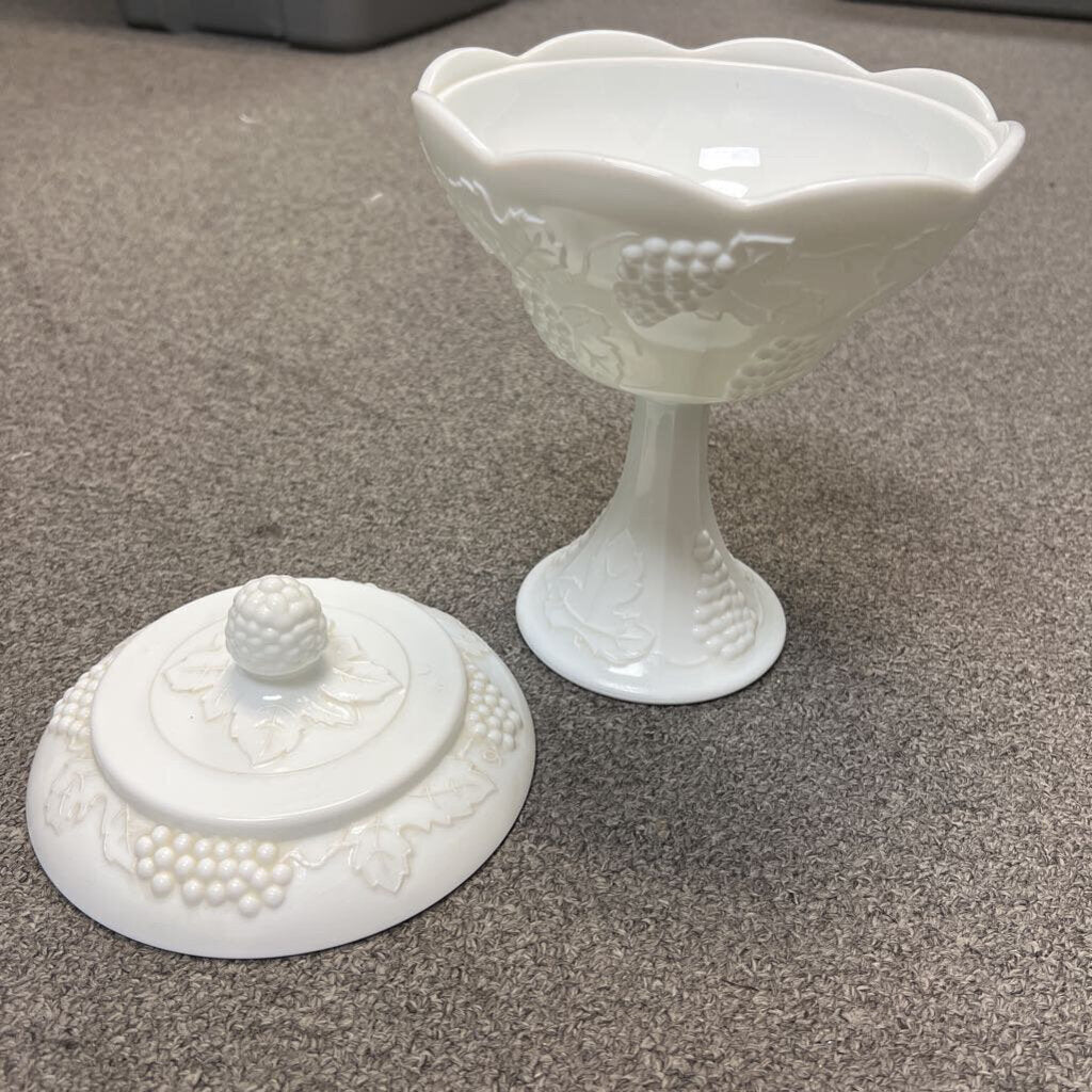 Indiana Milk Glass Candy Dish; No Ship