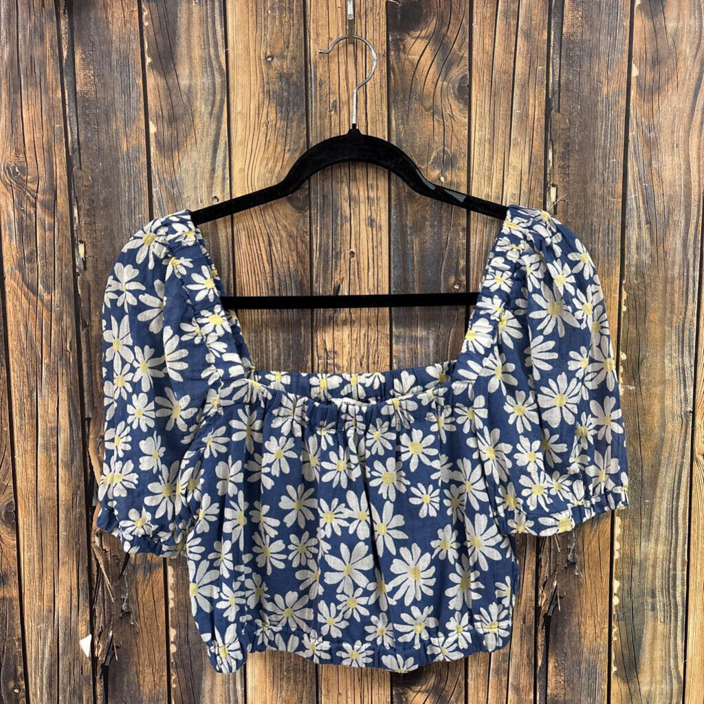 American Eagle Navy Daisy Top, Womens XS