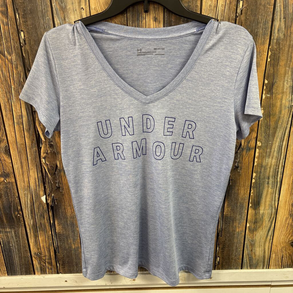 Under Armour Blue Marled Top, Womens S