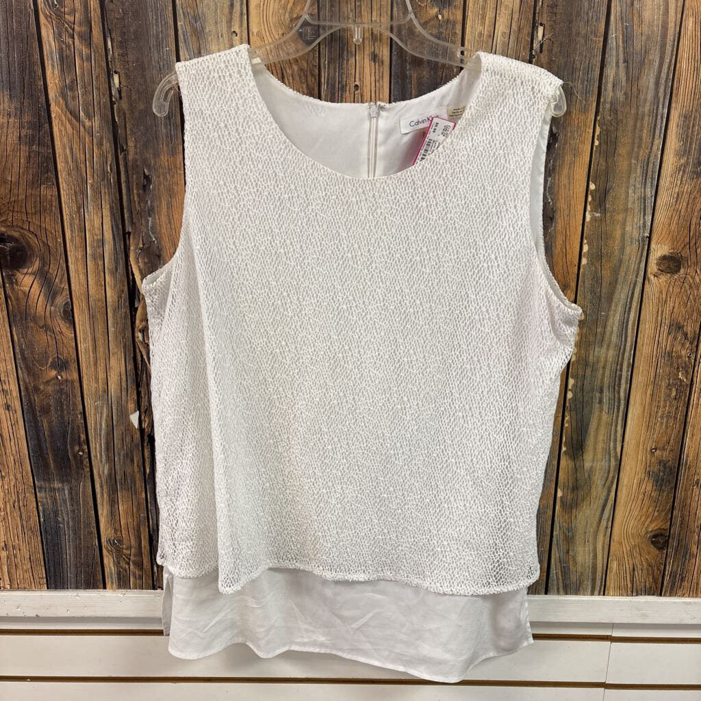 Calvin Klein White Tank, Women's XL