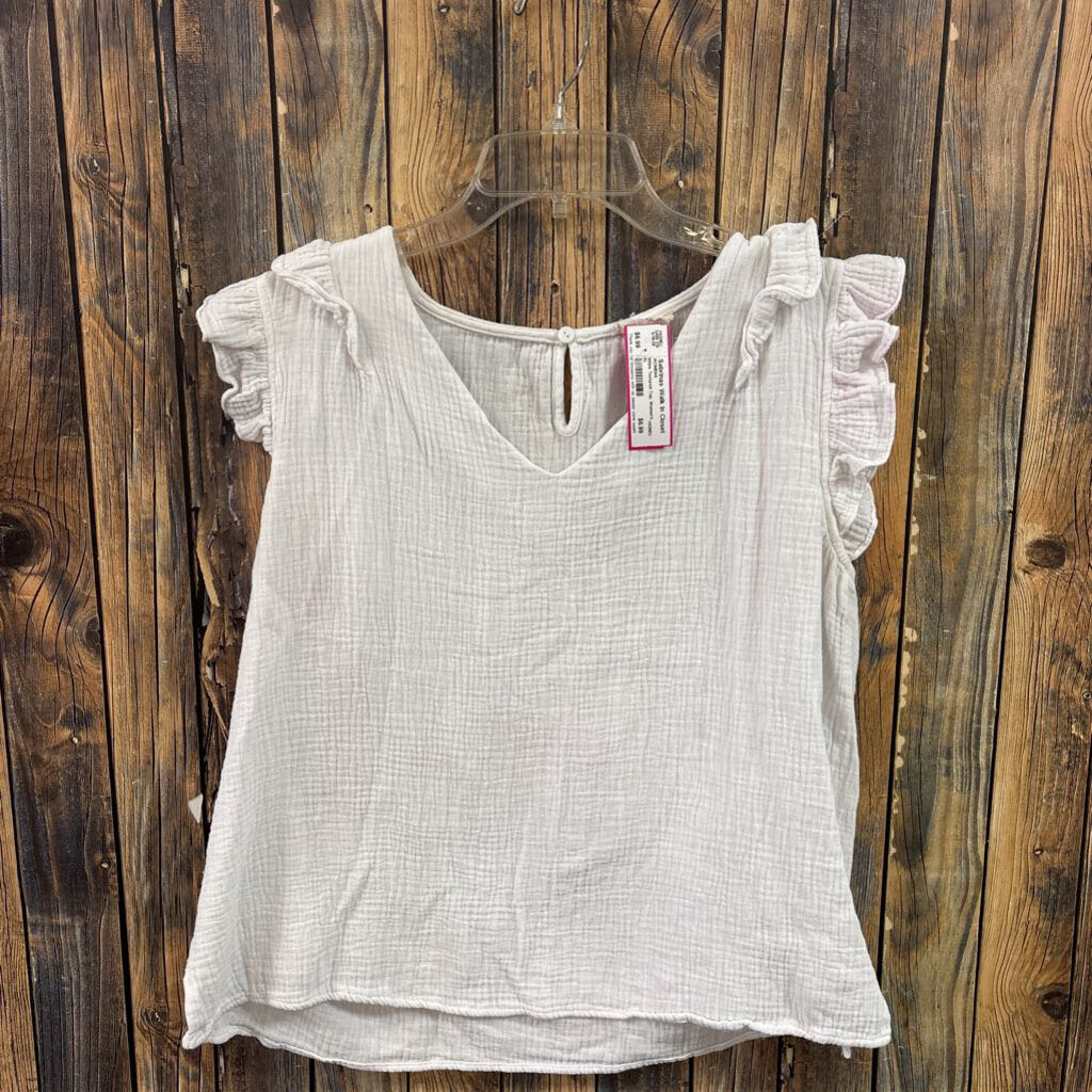 White Textured Top, Women's XL