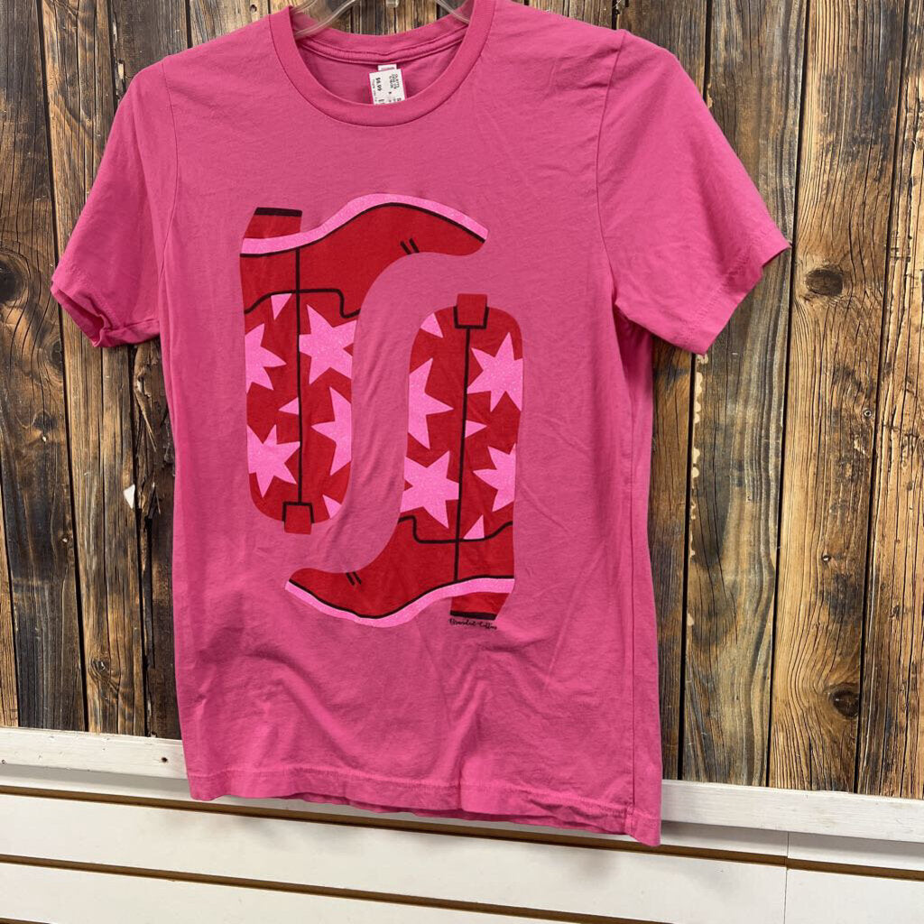 Cowgirl Boot Tee, Womens M
