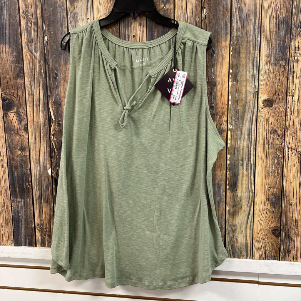 Ava & Viv Green Top, NWT Women's 2X
