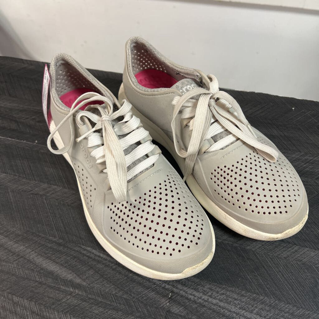 Croc Lite Ride Gray Shoes, Women's 8