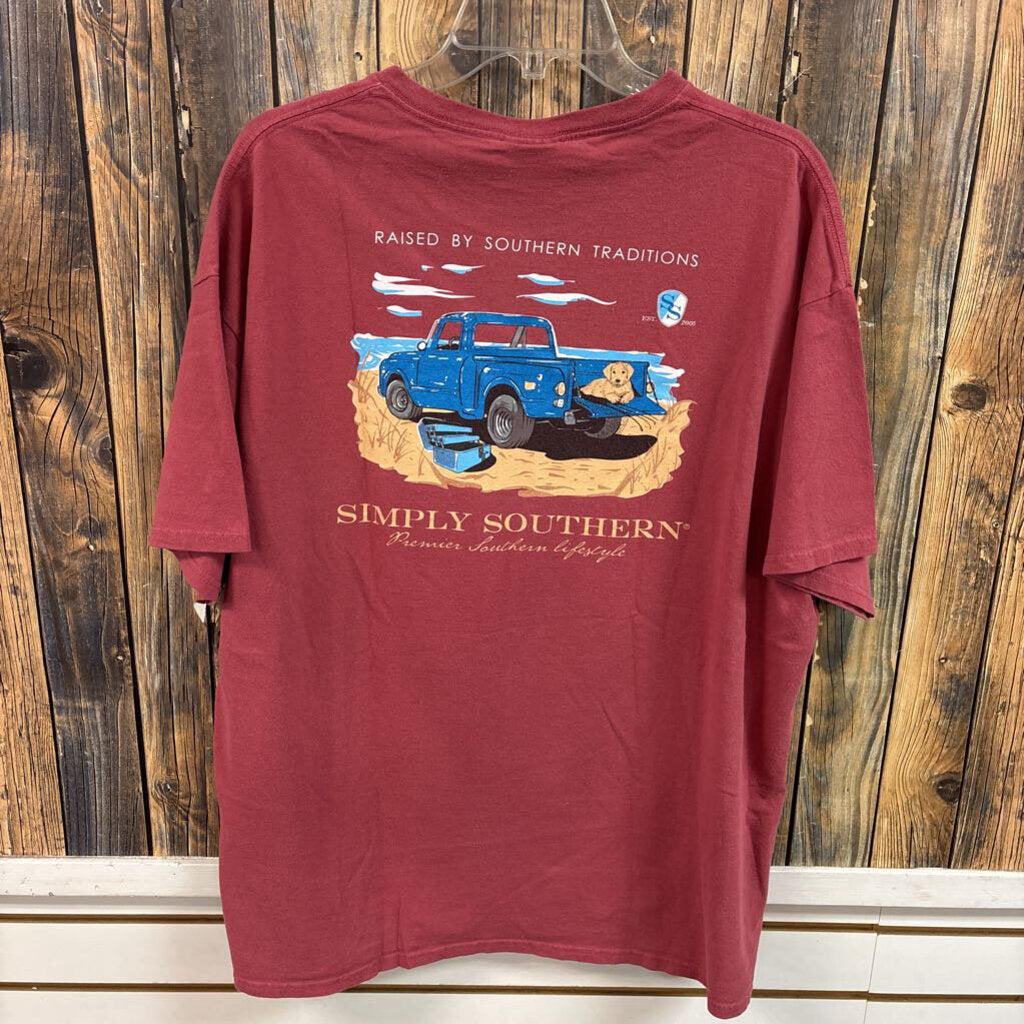 Simply Southern Blue Truck Tee, Womens 2X