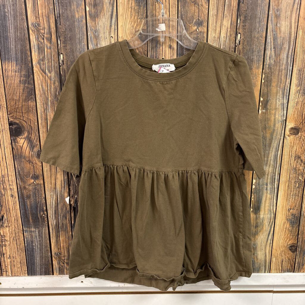 Zenana Olive Green Shirt, Women's M
