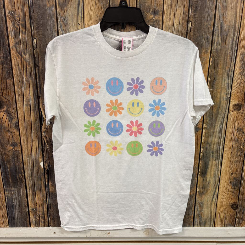 White Smiley Tee, Women's S