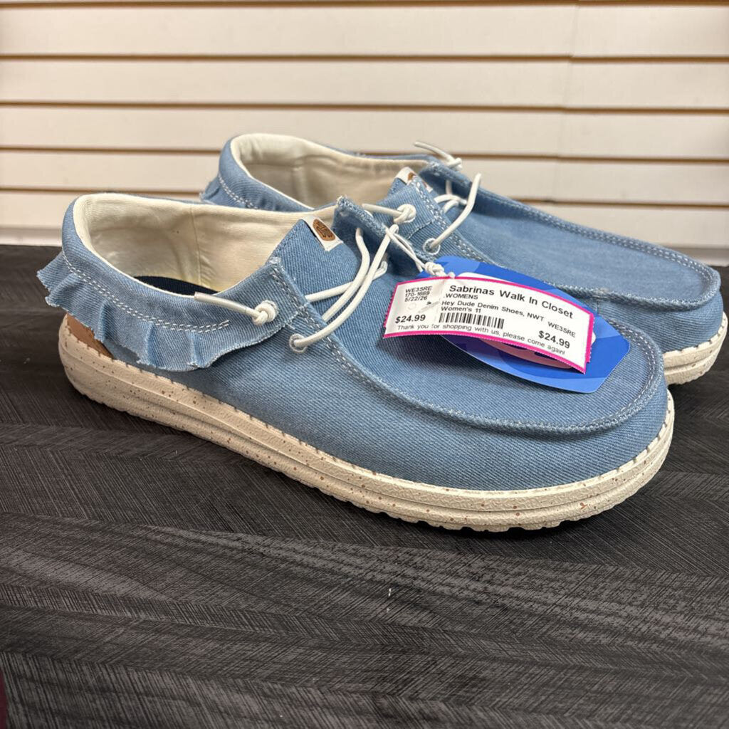 Hey Dude Denim Shoes, NWT Women's 11