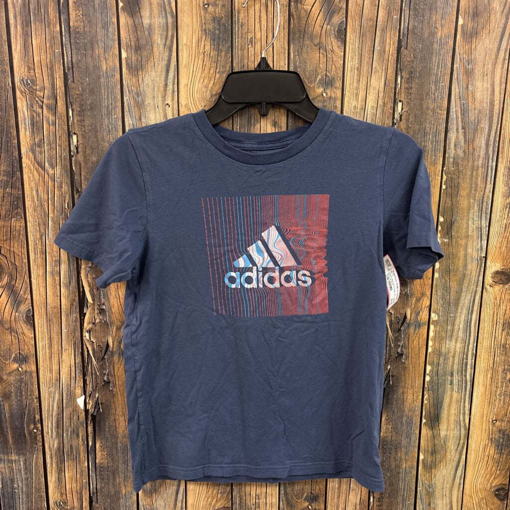 Adidas Blue and Orange Tee, Boy's M 10/12