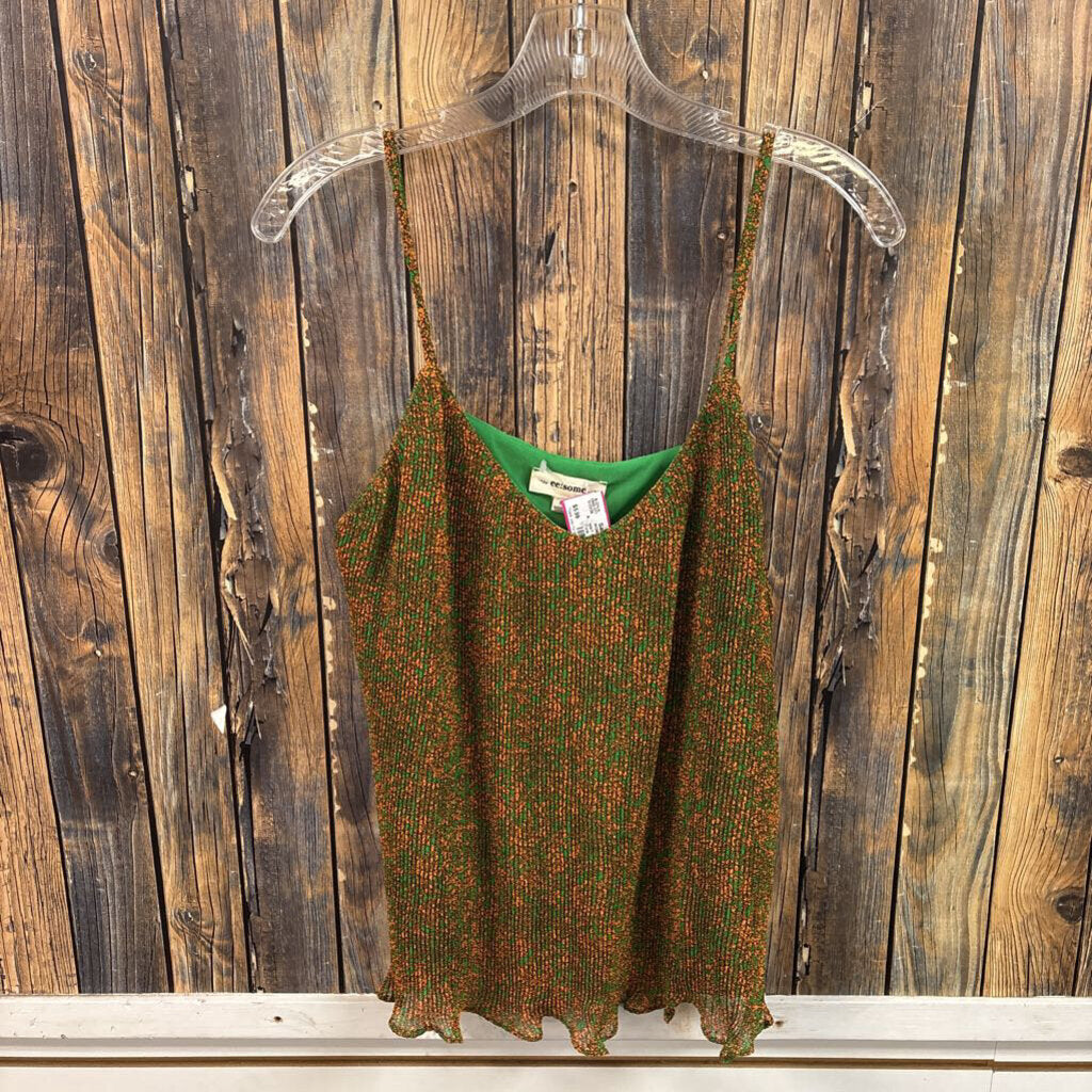 NWT ee:some Orange/Green Tank, Womens M